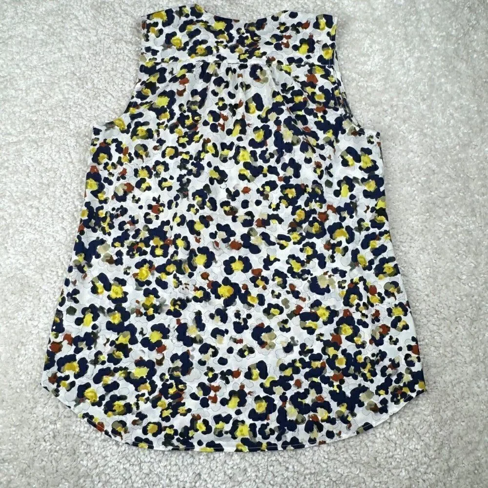 Cabi Fierce Seeing Spots Animal Print Sleeveless Blouse